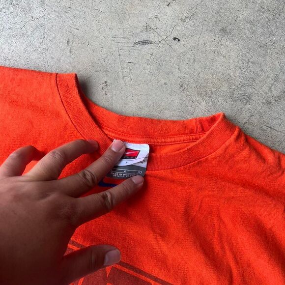 Boise State Center Swoosh y2k Nike Tee orange Mens size L 2000s - Picture 2 of 3